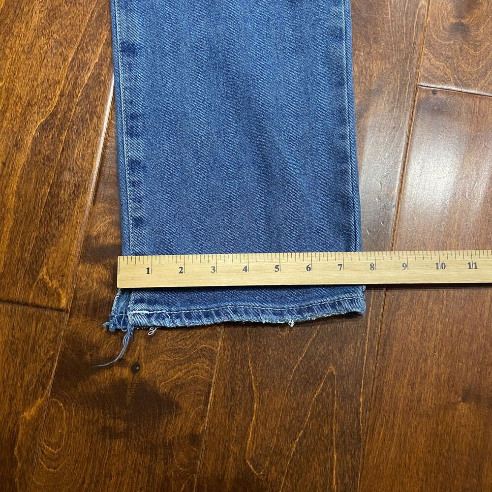 True Religion Ricky Relaxed Straight Leg Flap Pocket Denim Blue Jeans Womens 34 - Picture 8 of 10